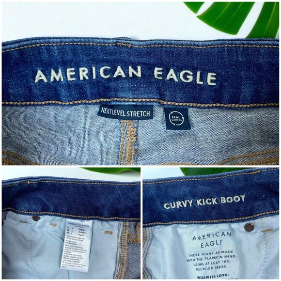 American Eagle AE Next Level Curvy Low-Rise Kick Bootcut Jeans - Picture 10 of 10